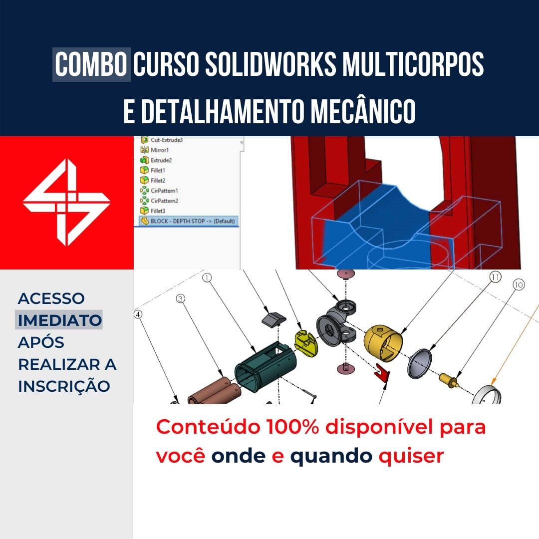 SOLIDWORKS Detalhamento Mecânico e Multicorpos