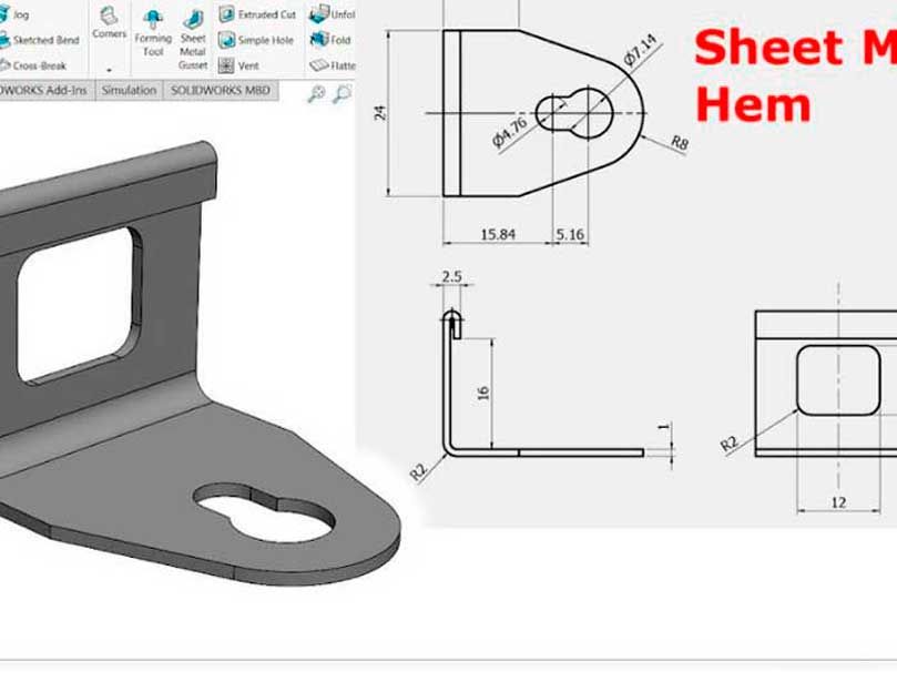 SOLIDWORKS Chapas Metálicas (Iniciante)